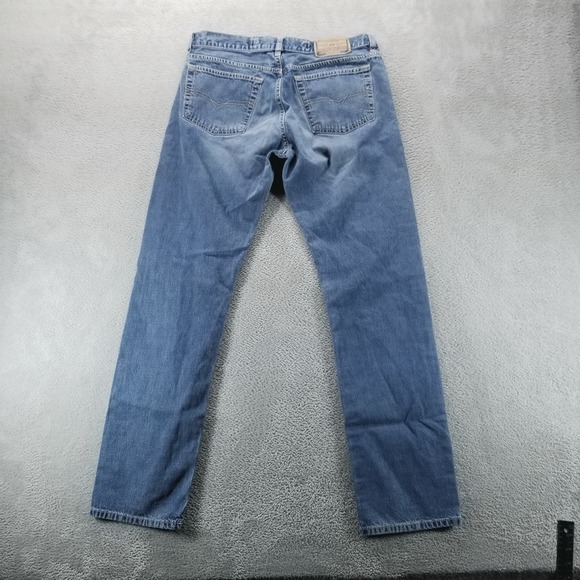 Diesel Jeans Mens 31x30 Blue Straight Button Fly Low Rise Stretch - Picture 3 of 11